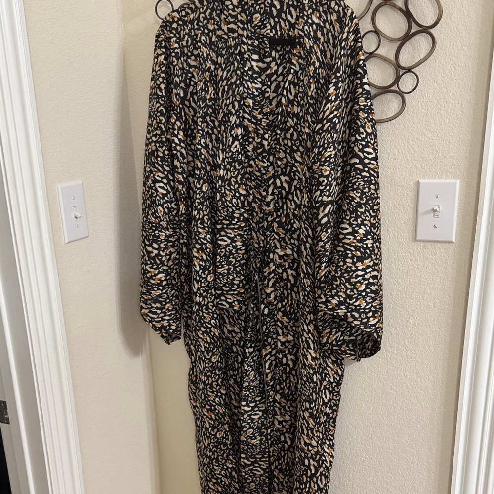 Animal Print Long Sleeve Kimono